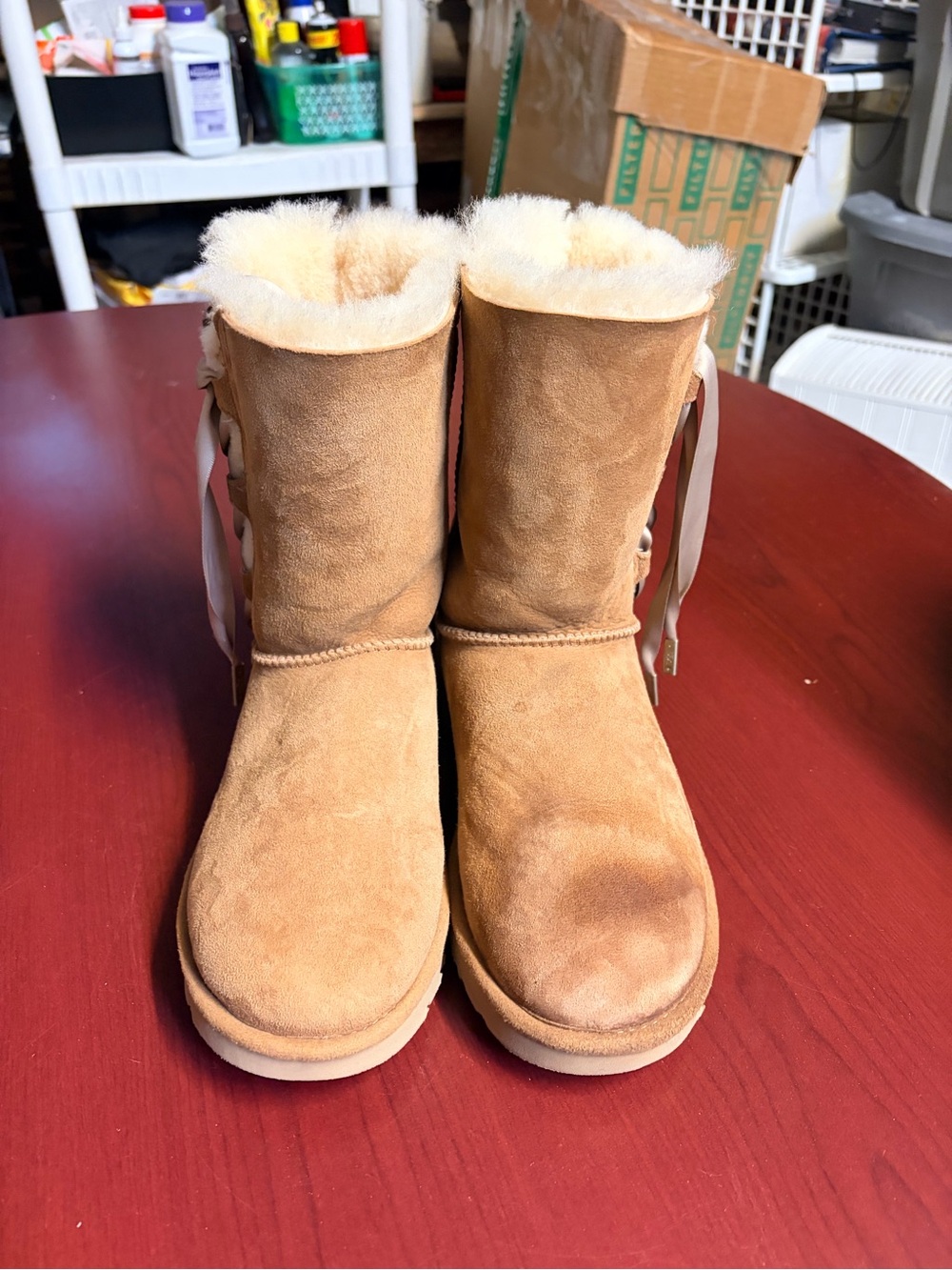 Uggs Women’s Shearling-Lined Suede Winter Boots - Chestnut